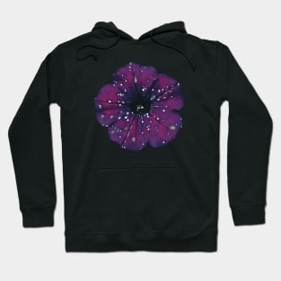 Starry Night Flower Purple Petunia Hoodie